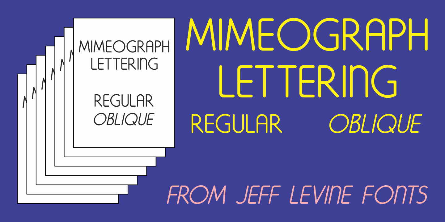 Police Mimeograph Lettering JNL